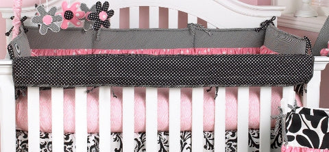 Girly Crib Front Rail Cover-Up