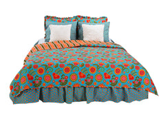 Gypsy Floral Reversible 5 Piece Twin Quilt Bedding Set