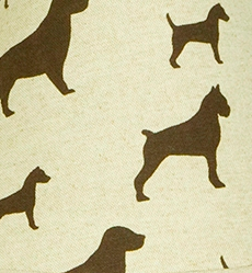 Houndstooth Dog Print Fabric - 3yds.