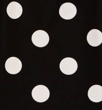 Hottsie Dottsie Black & White Big Polka Dot Fabric - 3 yds.