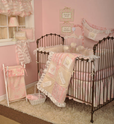 Heaven Sent Girl 3 Piece Crib Bedding Set