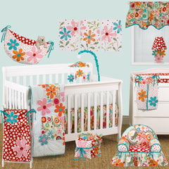 Lizzie Floral 3pc Crib Bedding Set