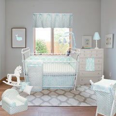 Sweet & Simple Aqua/Blue Crib Bumper