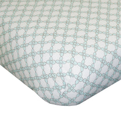 Sweet and Simple Aqua/Blue 4PC Crib Bedding Set