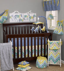 Zebra Romp Crib Dust Ruffle Bed Skirt