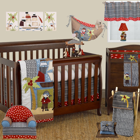 Pirate's Cove 7pc Crib Bedding Set