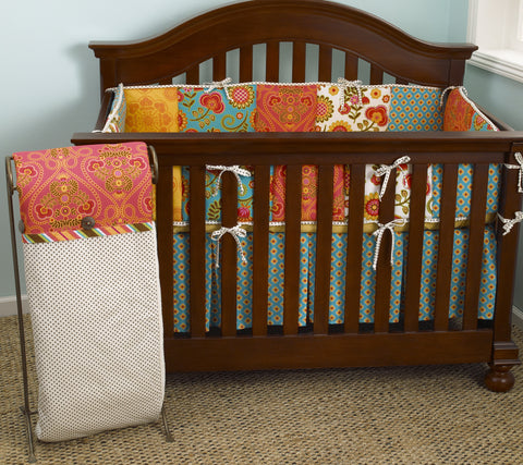 Gypsy Floral 4PC Crib Bedding Set