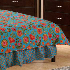 Gypsy Floral Reversible 5 Piece Twin Quilt Bedding Set