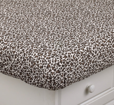 Here Kitty Leopard Fitted Crib Sheet