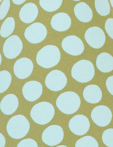 Lagoon Turquoise and Green Polka Dot Fabric - 3yds