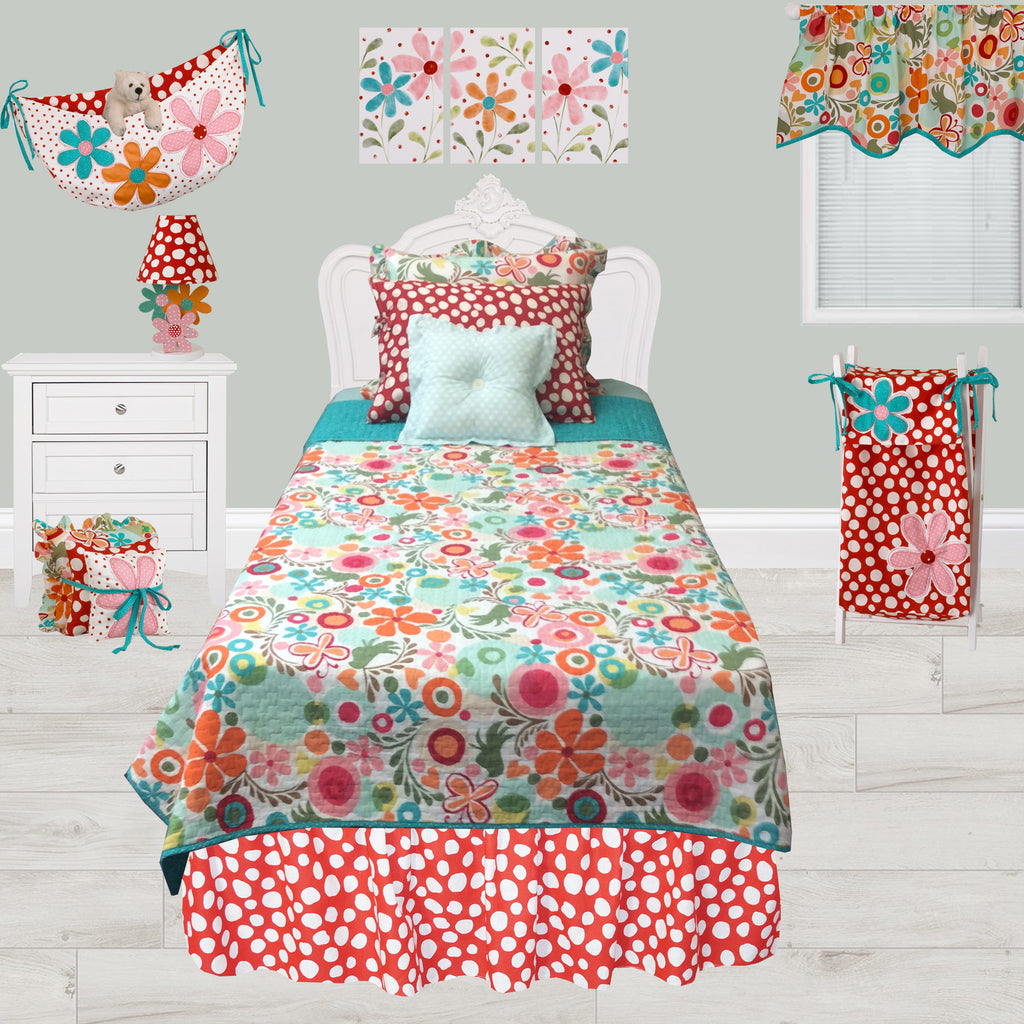 Twin Bedding Set Floral Twin Set Juvenile Bedding Floral Bedding Cotton Tale Designs