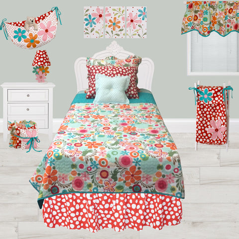 Lizzie Floral 2PC Twin Bedding Set