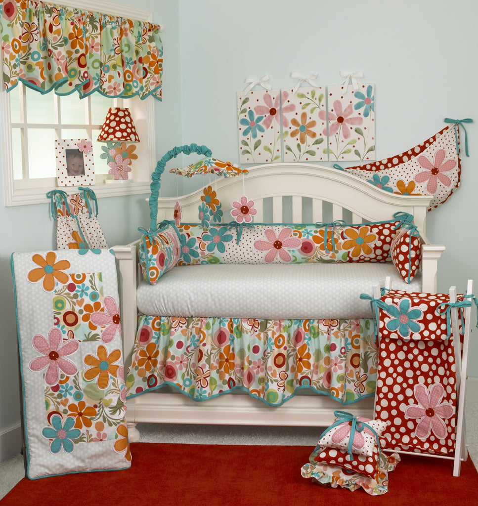 Crib Bedding Set For Girls | Floral Crib Bedding Set | Nursery Bedding ...