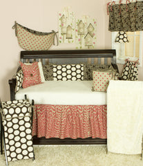 Cotton Tale Designs Raspberry Dot 7pc crib bedding set