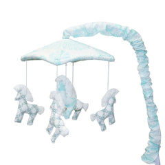 Sweet and Simple Aqua/Blue 7 PC Crib Bedding Set