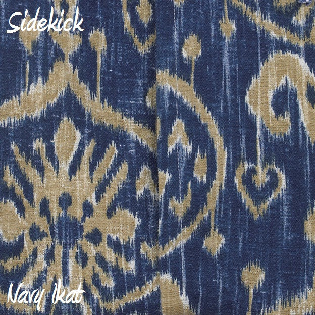 Sidekick Navy Ikat Fabric - 3yds.