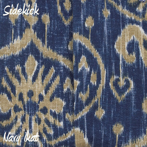 Sidekick Navy Ikat Fabric - 3yds.