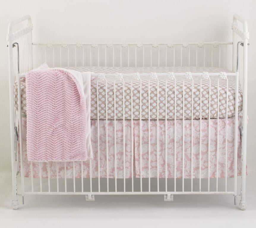 Sweet and Simple Pink Fitted Crib Sheet