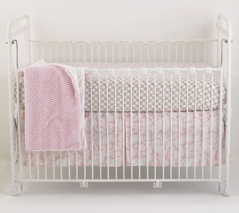 Sweet and Simple Pink Crib Sheet