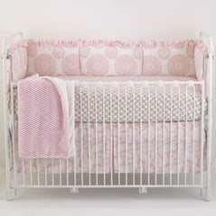 Sweet and Simple Pink Crib Bumper